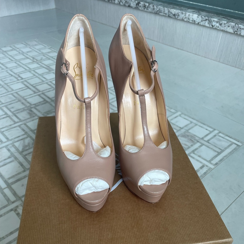 Christian Louboutin Altapoppins 150 Calf Nude